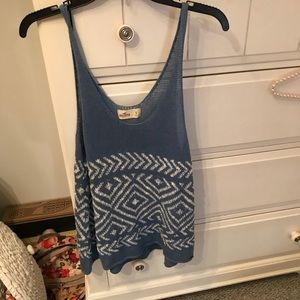 Blue Knit Hollister Tank